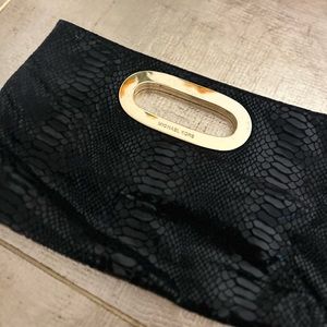 Michael Kors Black Snakeskin clutch